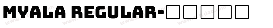myala regular字体转换